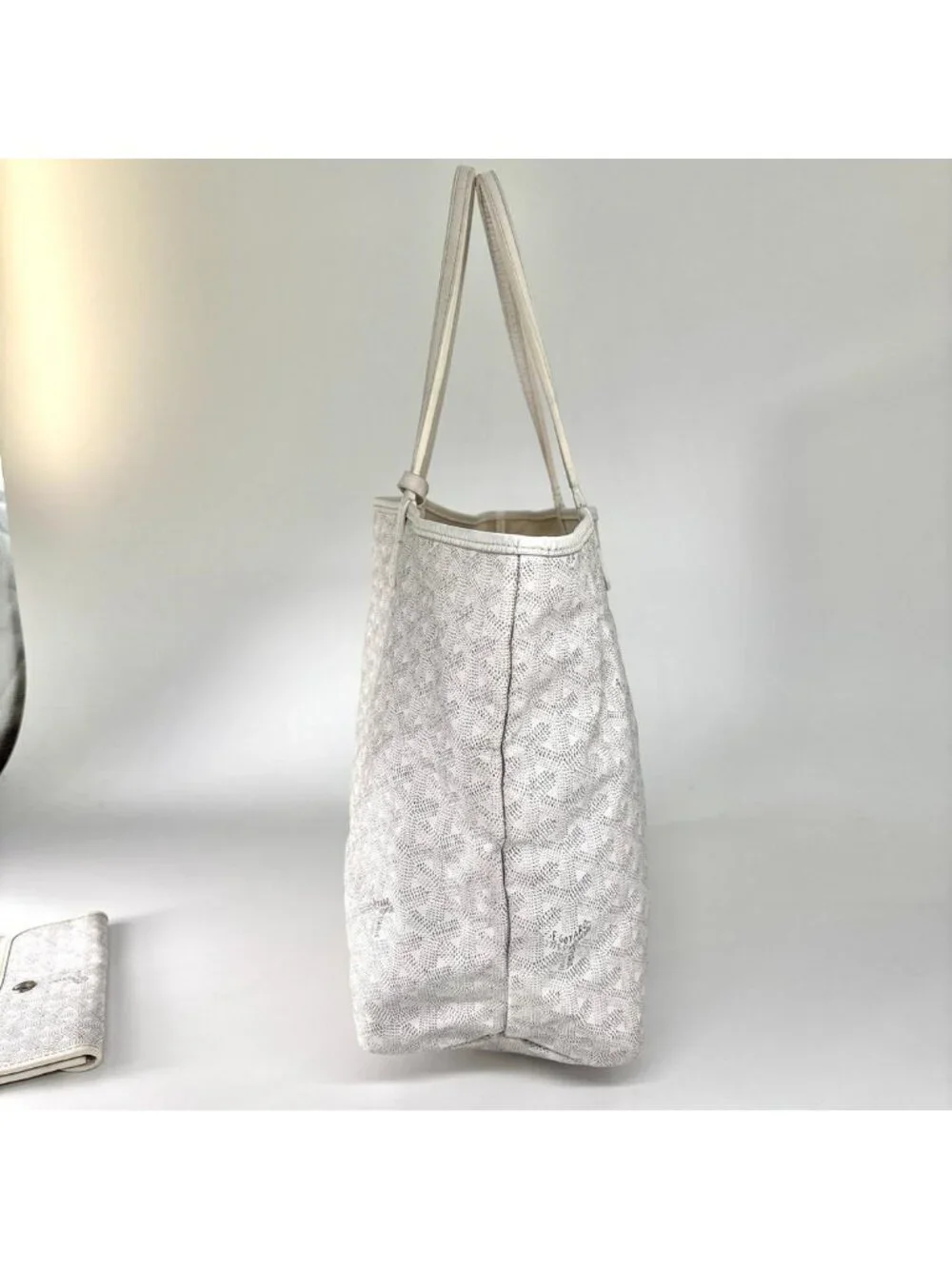 Goyard Saint Louis PM Tote Shoulder Bag White